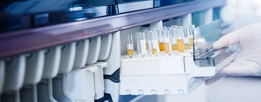 Provrör i behållare