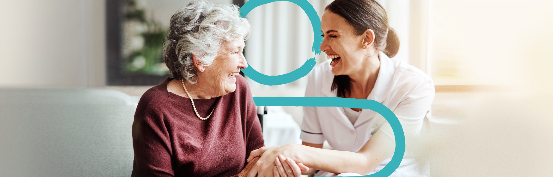 Sköterska med äldre patient